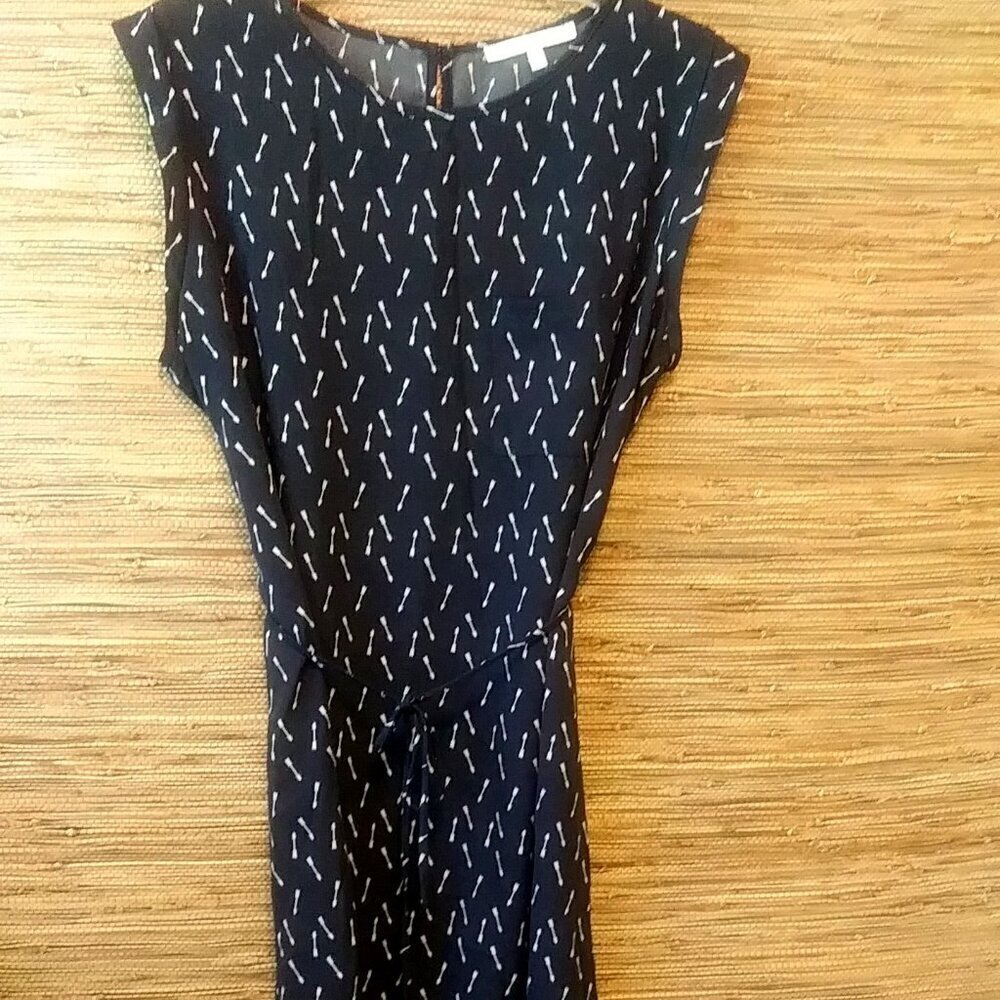 Sweet Rain Scoop Neck Shift/Tunic Dress – Black & White, Size L